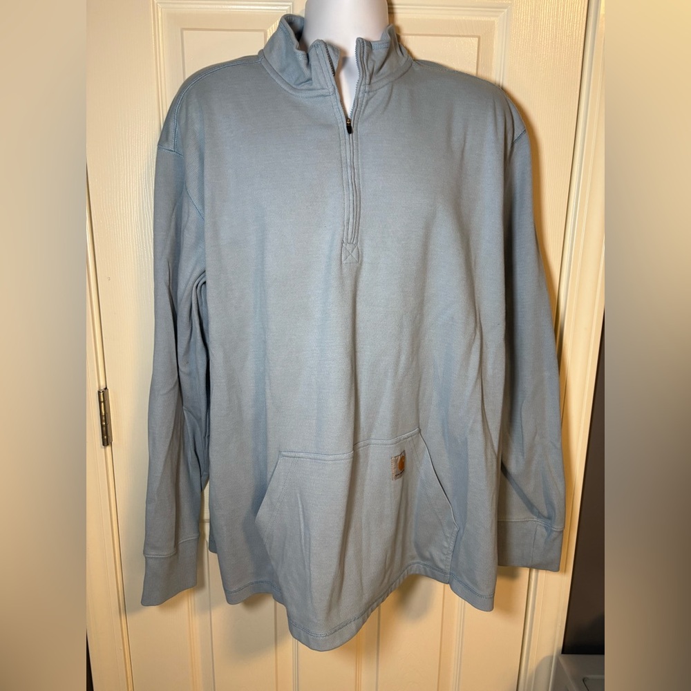 Carhartt blue quarter zip sweatshirt Size XXL